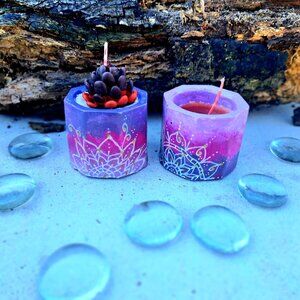 Enhance your indoor greenery with this vibrant 3-pack of full-color cement pots,